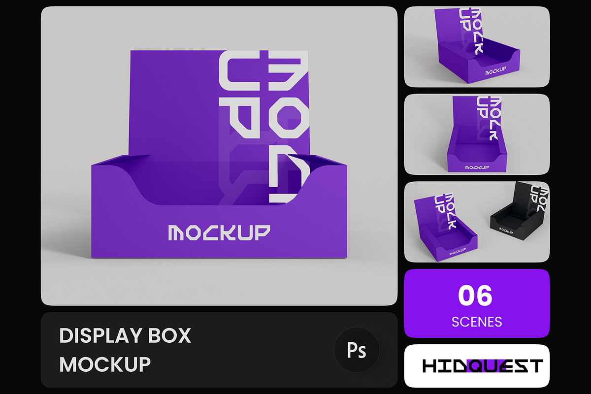 Display Box Mockup, a Packaging Mockup by hiddemaru (Photo 1 of 4)