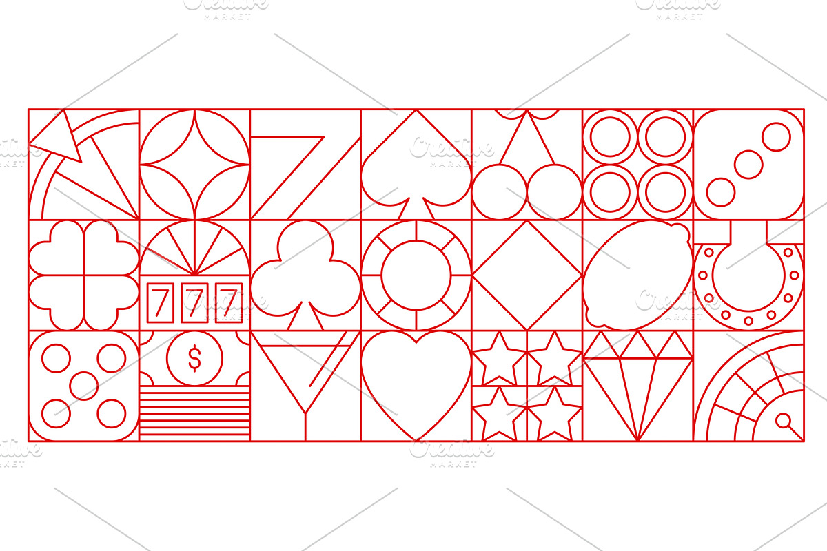 Casino or gambling game pattern, an Object Illustration by Vector Tradition