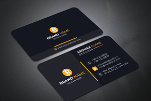 Orange Business Card Template, a Business Card Template by saifulbranding