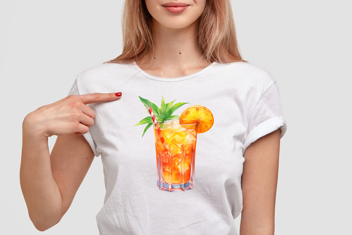 Tropical Cocktails Clipart, a Food Illustration by LekoArt (Photo 9 of 10)