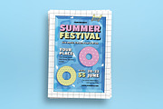 Flat Design Summer Festival Flyer, a Flyer Template by graphicook (Thumbnail 2 of 3)