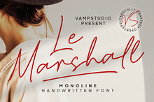 Le Marshall Monoline Script Font