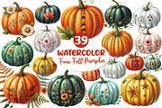 Faux Embroidery Fall Pumpkin Clipart, an Illustration by Dream Creation (Thumbnail 1 of 7)