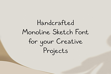 Handcrafted Monoline Sketch Font