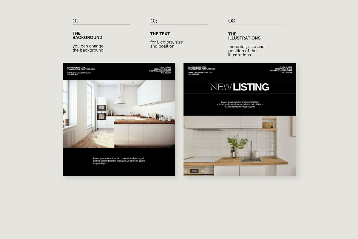 Real Estate Instagram Post Templates, a Social Media Template by Prapti Design (Photo 4 of 10)