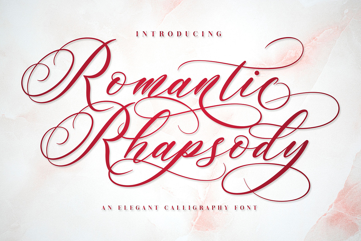 Romantic Rhapsody | Modern Calligrap, a Script Font by Almeera Std (Photo 1 of 10)