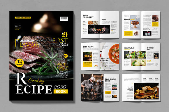 Cook Book Magazine Template preview 7