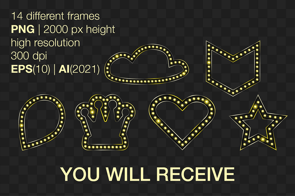 Retro geometric frame signboard EPS, an Object Graphic by MariiaVD (Photo 5 of 8)