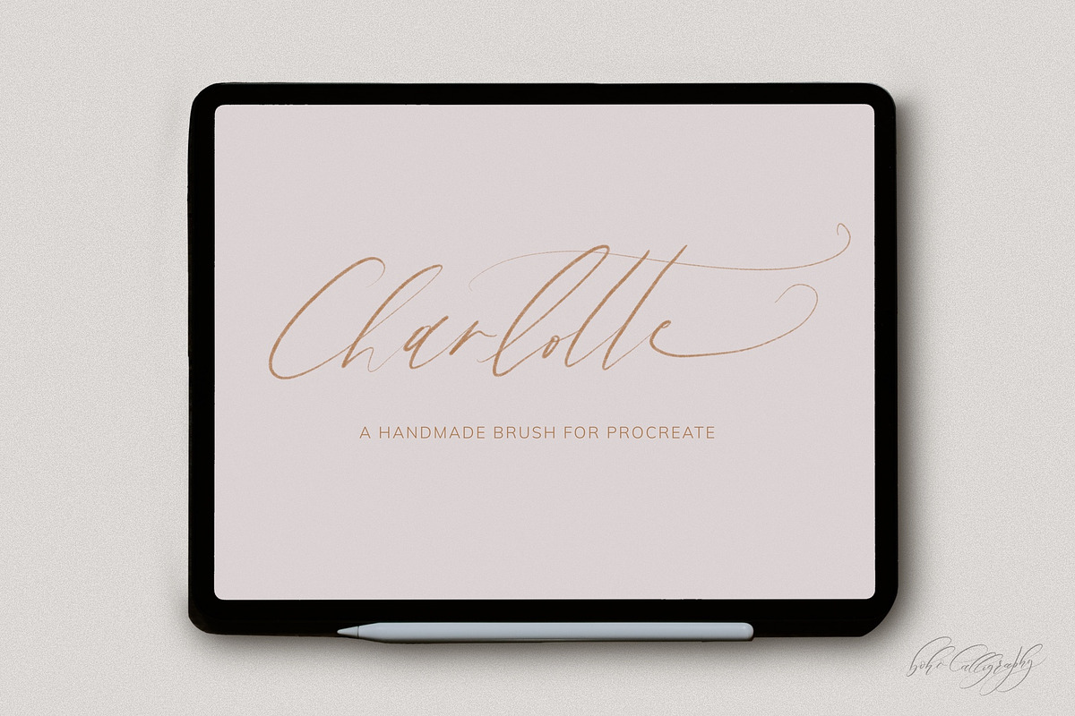 Procreate Modern Lettering Brush, a Brush Add-On by BohoCalligraphy (Photo 1 of 5)