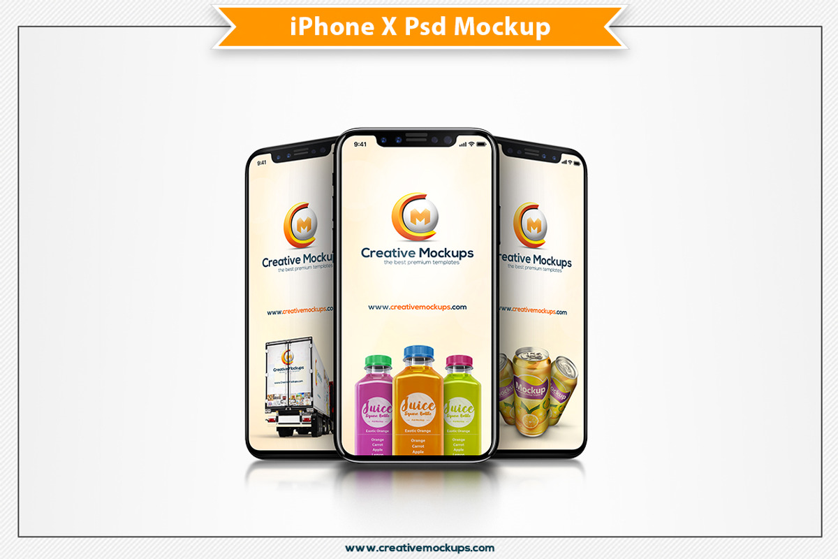 iPhone X Psd Mockup, an iPhone Mockup by Plus Media (Photo 3 of 5)