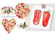Watercolor TOMATOE, a Food Illustration by JennyColorArt (Thumbnail 2 of 9)