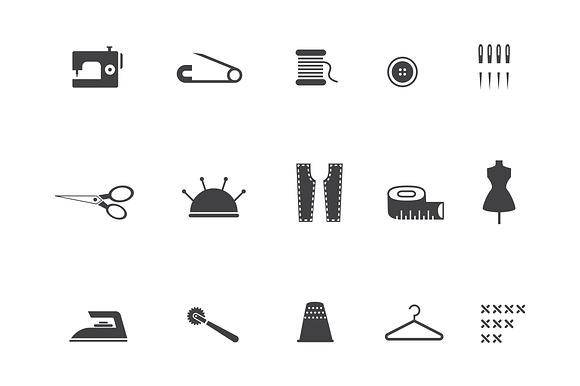 15 Sewing And Stitching Icons