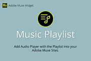 Music Playlist Adobe Muse Widget, a Plug-in Add-On by MuseTemplatesPro (Thumbnail 1 of 2)