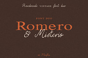 Romero & Misterio - Vintage Font Duo, a Handwritten Font by Florflai (Thumbnail 1 of 6)