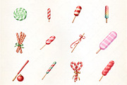 Holiday Candy Stick Clipar, an Illustration by CrexoraLab (Thumbnail 3 of 5)
