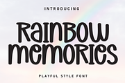 Rainbow Memories | Script Font, a Script Font by Scratchones (Thumbnail 1 of 8)
