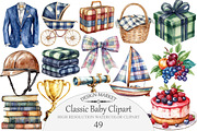 Watercolor Classic Baby Clipart, an Illustration by Design Market (Thumbnail 1 of 5)