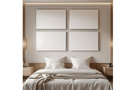 Canvases, four blank on the wall, an Architecture Photo by Canatic