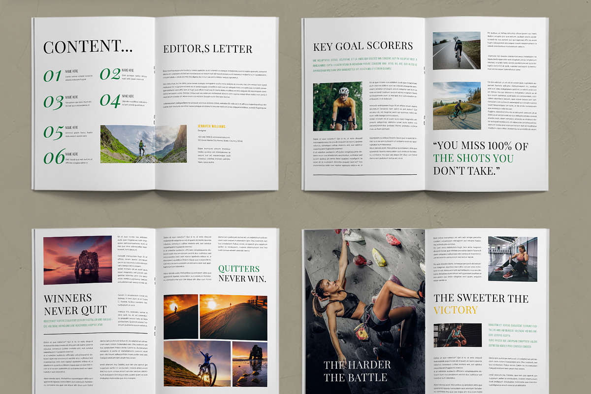 Sport Magazine Layout, a Magazine Template by ContestDesign (Photo 2 of 3)