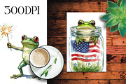 Patriotic Frog PNG Clipart, an Illustration by Libby Wishes (Thumbnail 5 of 5)