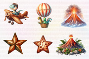 Dinosaurs watercolor clipart, an Illustration by CreationArt (Thumbnail 3 of 7)