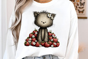 Strawberry Cats Png Clipart, an Illustration by SinaCreation (Thumbnail 5 of 7)