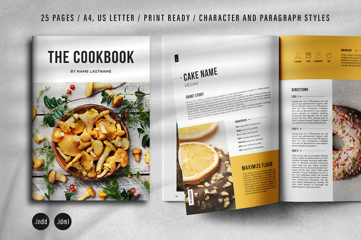 Cookbook / Recipe Book, a Brochure Template by Grkic Creative (Photo 1 of 14)