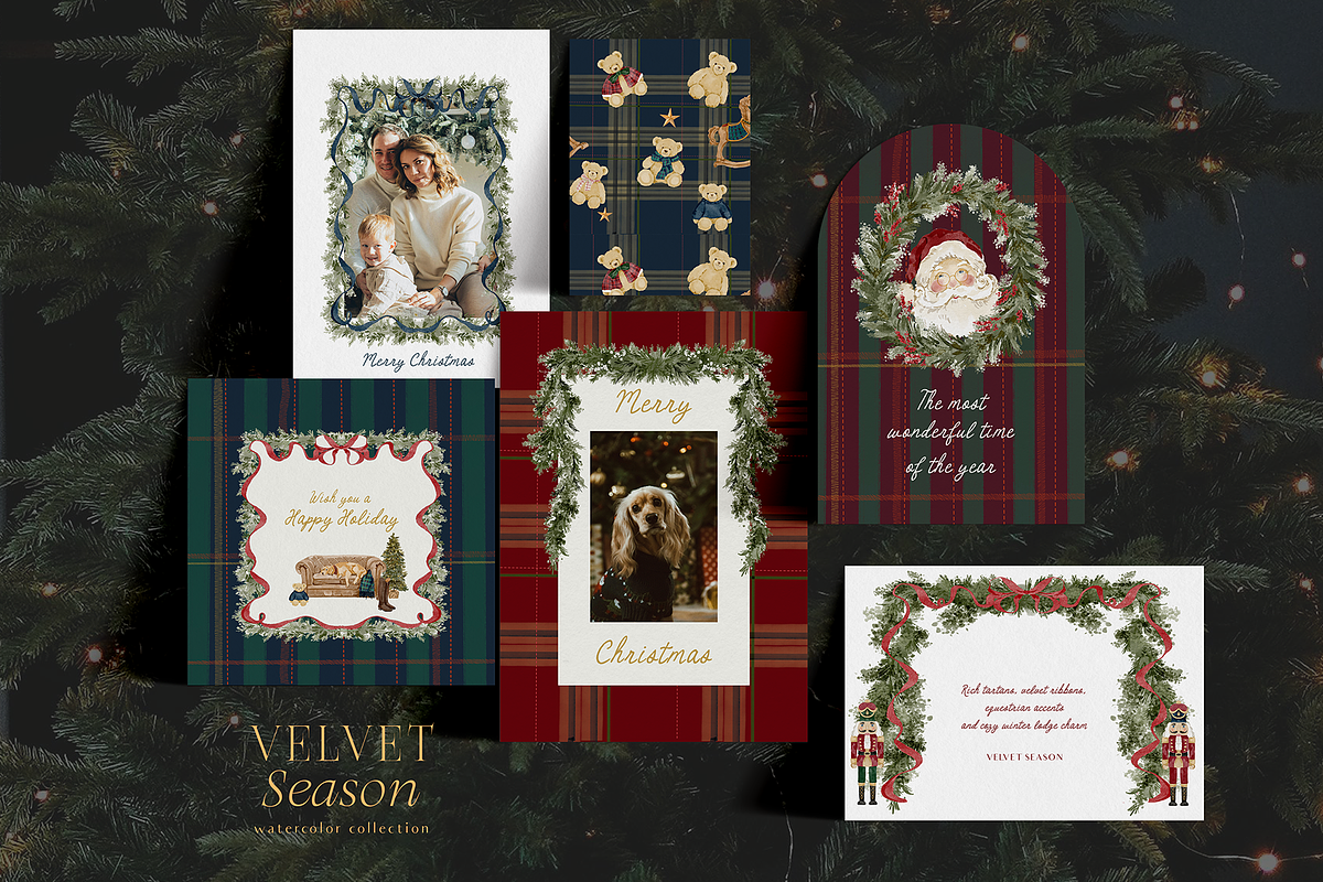 Christmas holiday graphics bows, an Object Graphic by Grace Noboa Illustrations (Photo 2 of 15)