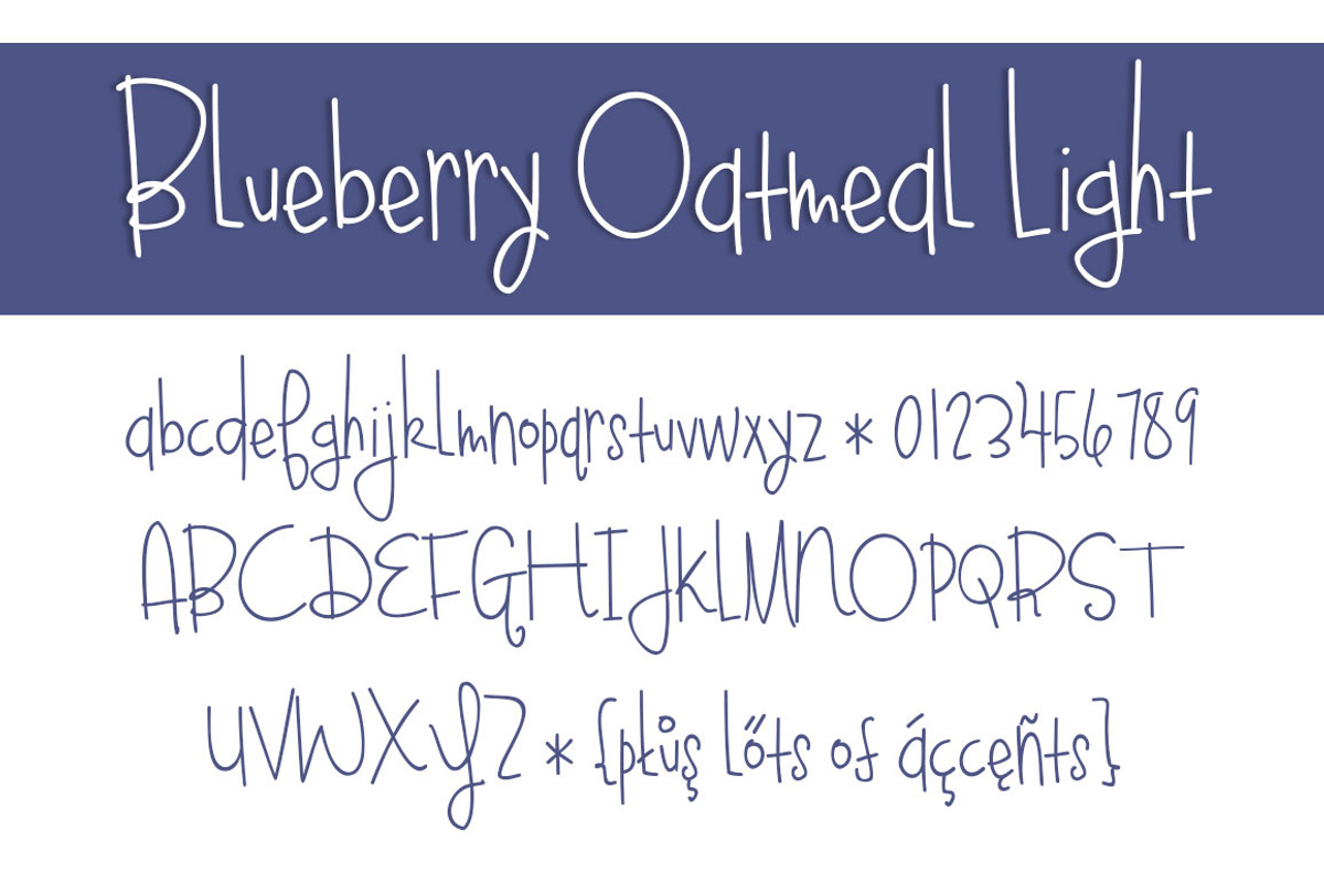 Blueberry Oatmeal Font Family preview 4