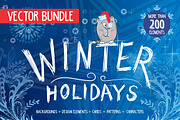 Winter Holidays Design KIT, an Illustration by kisikoida (Thumbnail 1 of 5)