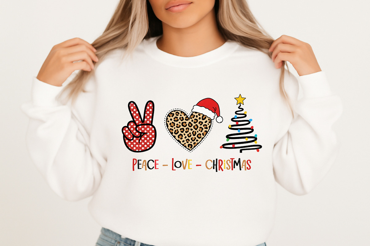 Peace Love Christmas Sublimation Des, an Illustration by Libby Wishes (Photo 5 of 8)