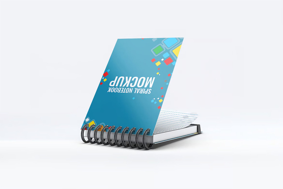 Spiral Notebook Mock-Up, a Product Mockup by DesignRushMarket (Photo 6 of 8)