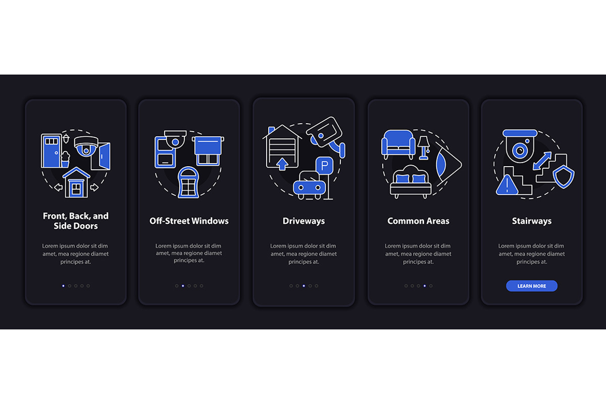Camera surveillance app page, a Templates & Theme by IMG Visuals