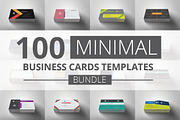 100 Minimal Business Cards Bundle, a Business Card Template by Carlos Fernando (Thumbnail 1 of 7)