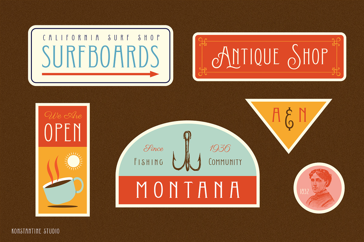 Conserta - Vintage Display Font preview 8