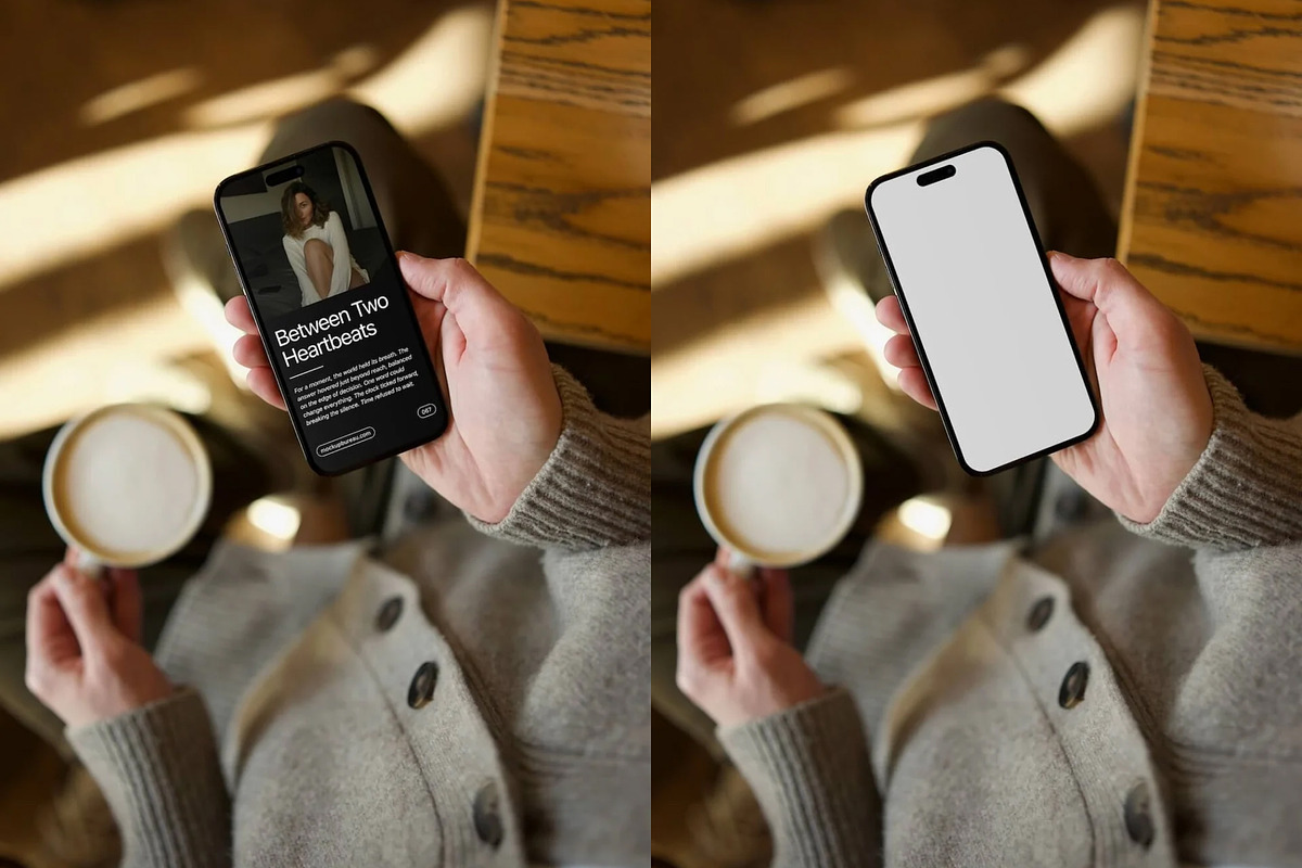 Coffee shop iPhone Mockup, an iPhone Mockup by Mockup Bureau