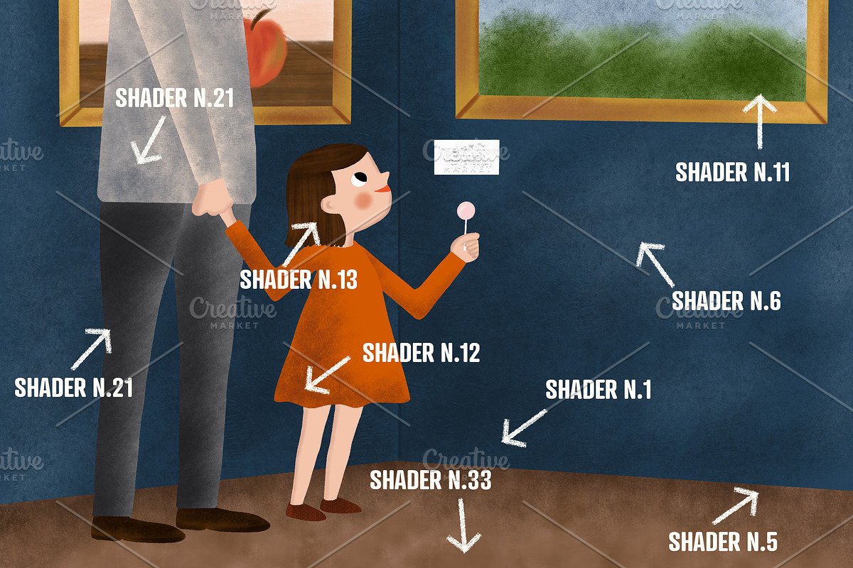 Shader Painting Brushes | Procreate, a Brush Add-On by Biso Studio (Photo 2 of 4)