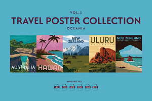 Travel Poster Oceania Vol.1, a Poster Template by bittersalt