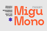 Migu Mono - Monospace Display Font, a Sans Serif Font by Bentype Studio (Thumbnail 1 of 6)