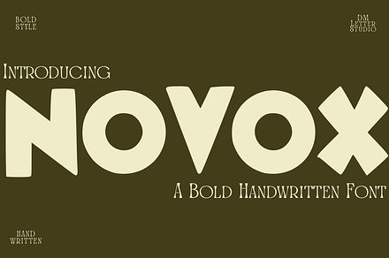 Novox Font – A Bold Handwritten