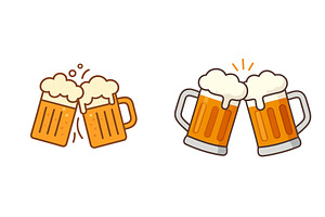 Cheerful celebration with two frothy, a Food Illustration by ZinetroN