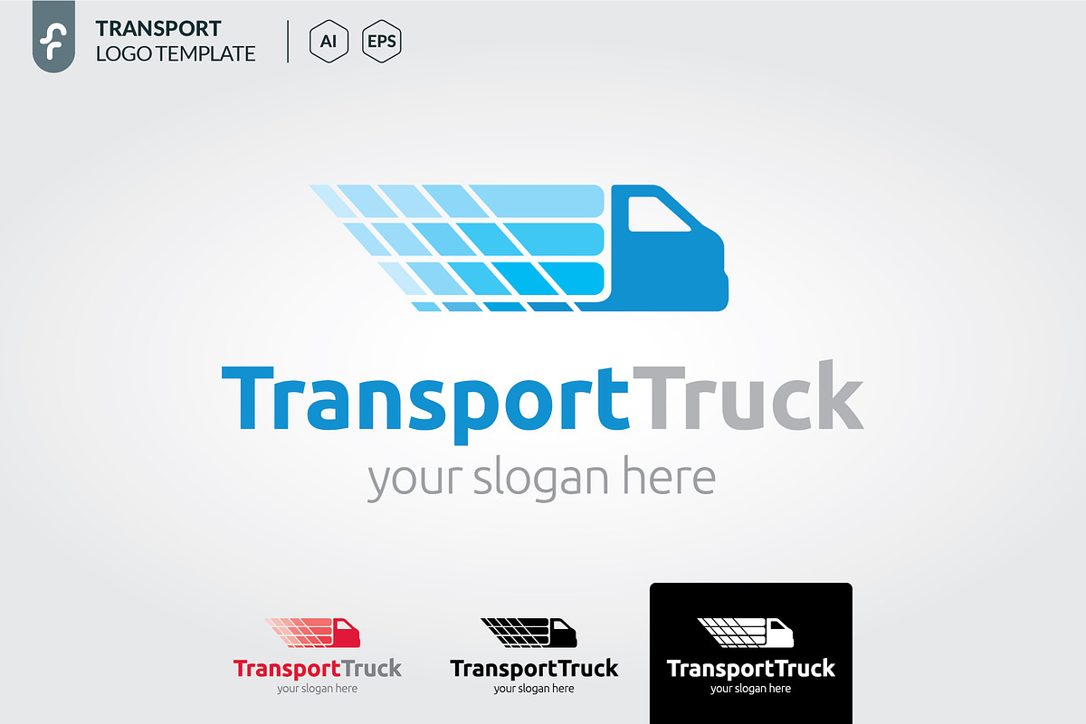 Transport truck logo template, a Branding & Logo Template by ft.studio