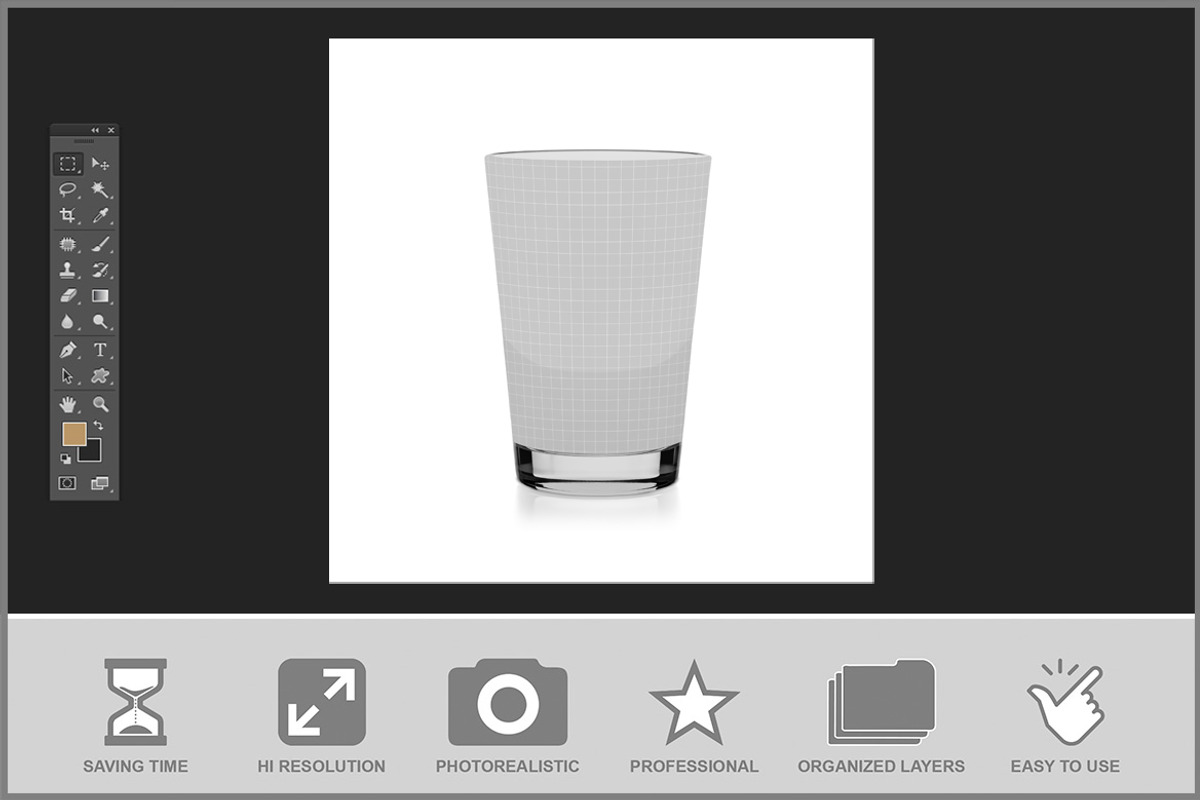 Clear Glass Cup Mockup, a Product Mockup by Bruno's Shop (Photo 2 of 3)