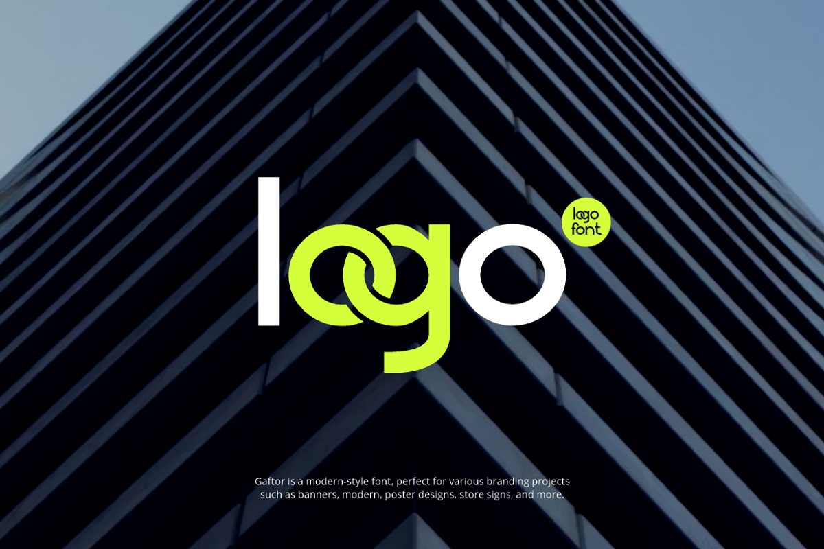 Gaftor - Corporate Logo Font, a Sans Serif Font by Iqsiart Studio (Photo 2 of 8)