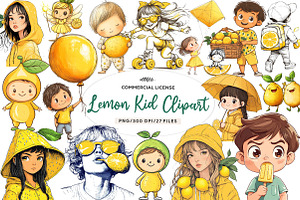 Lemon Kid Clipart, an Illustration by CreationArt