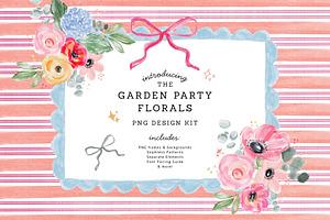 Garden Party Florals PNG Design Kit