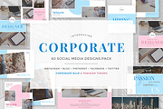 CORPORATE Social Media Pack, a Social Media Template by Typography Prime (Thumbnail 1 of 5)