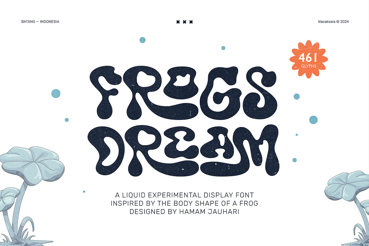 Frogs Dream - Bubble Font, a Font by Wacaksara Co. (Photo 1 of 12)