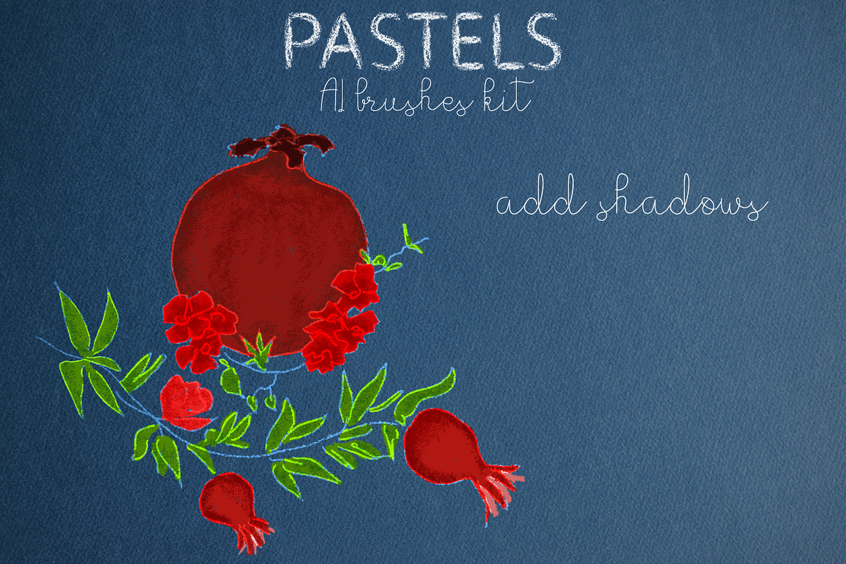 Pastel brushes kit for AI, a Brush Add-On by Leo Studio Design Lab (Photo 5 of 7)