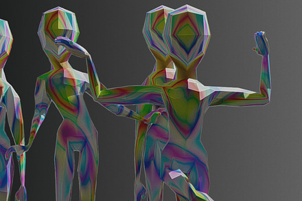 Obsidian 3D Humanoid, a Characters & Person 3D Model by MoniGarr